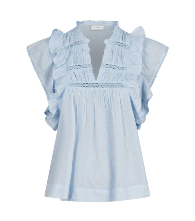 Neo Noir Jayla S voile top Light blue