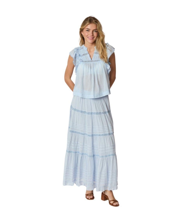 Neo Noir Jayla S voile top Light blue