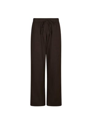 Neo Noir Sonar linen pants 676 Dark brown