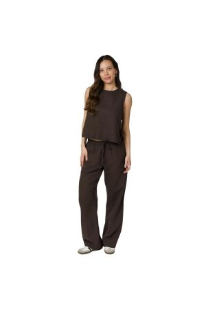 Neo Noir Sonar linen pants 676 Dark brown