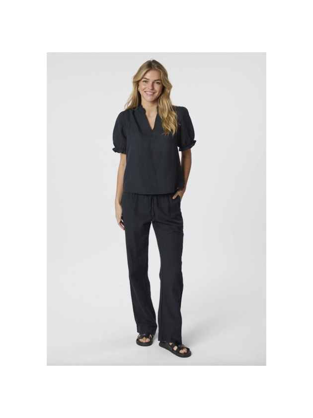 Neo Noir Odesa linen blouse 141 Navy