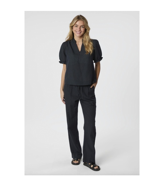 Neo Noir Odesa linen blouse 141 Navy