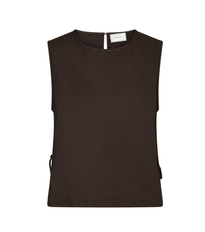 Neo Noir Svetlana linen top 676 Dark brown