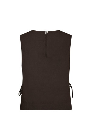 Neo Noir Svetlana linen top 676 Dark brown