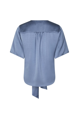 Neo Noir Casadia heavyy sateen blouse 407 Smoke blue