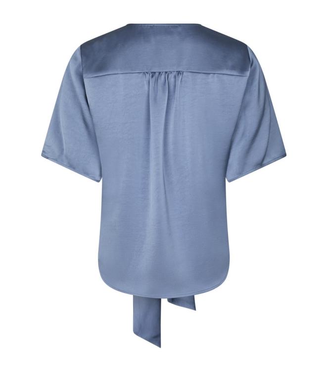 Neo Noir Casadia heavyy sateen blouse 407 Smoke blue