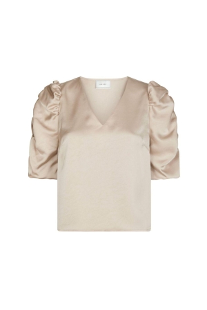 Neo Noir Elba heavy sateen blouse 720 Champagne
