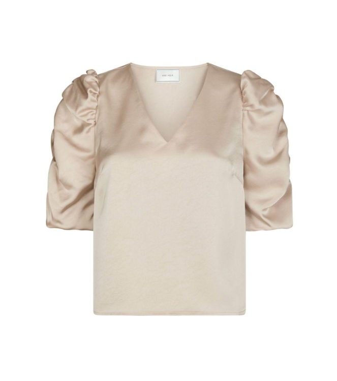 Neo Noir Elba heavy sateen blouse 720 Champagne