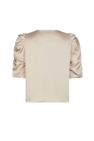 Neo Noir Elba heavy sateen blouse 720 Champagne