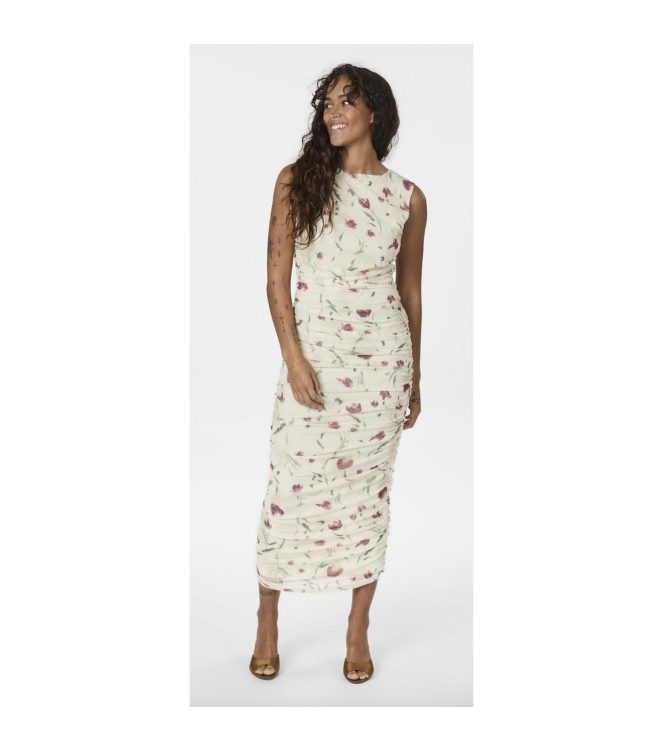 Neo Noir Corilina artist mesh dress 122 Creme