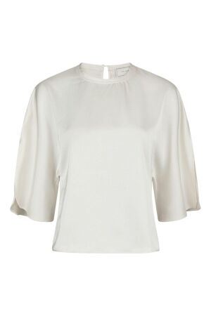 Neo Noir Liora heavy sateen blouse 621 Pearl
