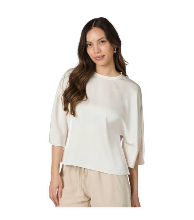 Neo Noir Liora heavy sateen blouse 621 Pearl
