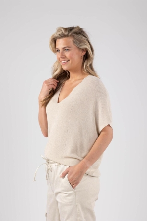 NUKUS Dina Top Lurex 17 off white