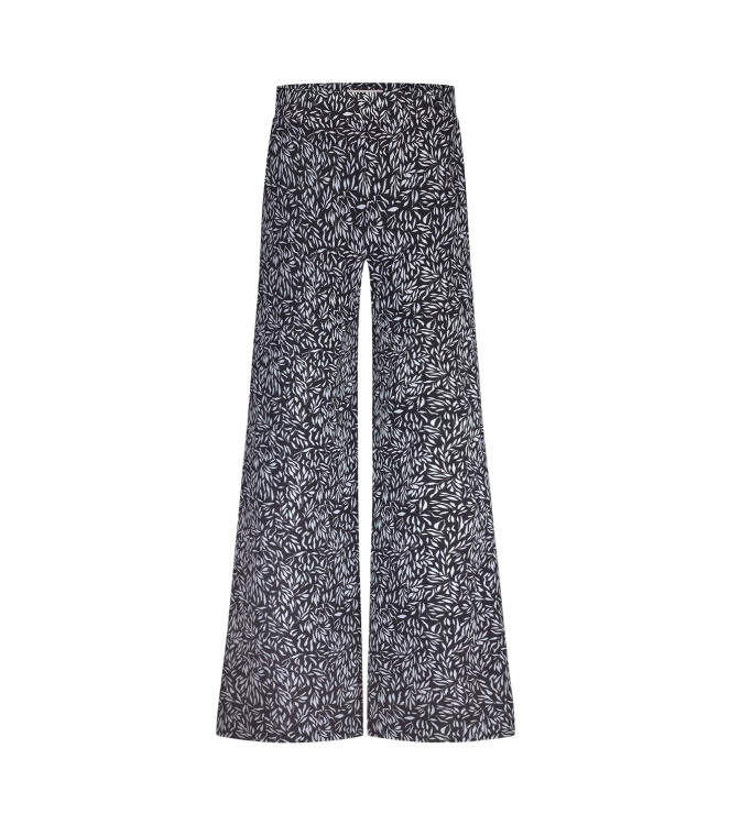 Studio Anneloes XX Pilar leaves trousers 9011 black/off white