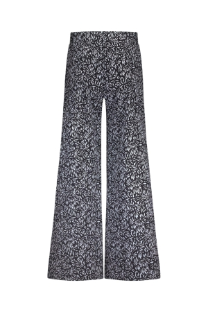 Studio Anneloes XX Pilar leaves trousers 9011 black/off white