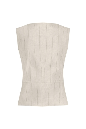 Studio Anneloes Rebekka pinstripe gilet 1490 kit/black