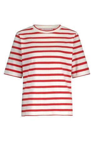 Studio Anneloes Annika stripe tshirt 1128 offwhite/peach