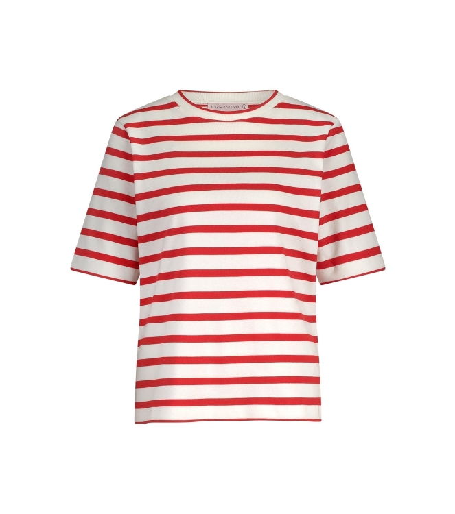 Studio Anneloes Annika stripe tshirt 1128 offwhite/peach