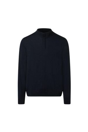 Maerz Pullover Stehkragen Zip 1/1 Arm 399 Navy