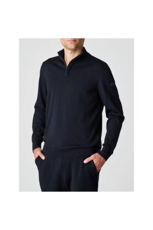 Maerz Pullover Stehkragen Zip 1/1 Arm 399 Navy