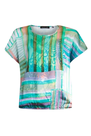 Sarto Fashion Blouson o-neck s/s m1940 freshgreen-rosebloom shadow p