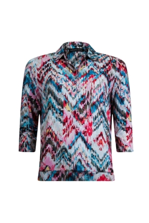 Sarto Fashion Blouson polo 3/4 sl m1284 coral-rosebloom+multicolzigza