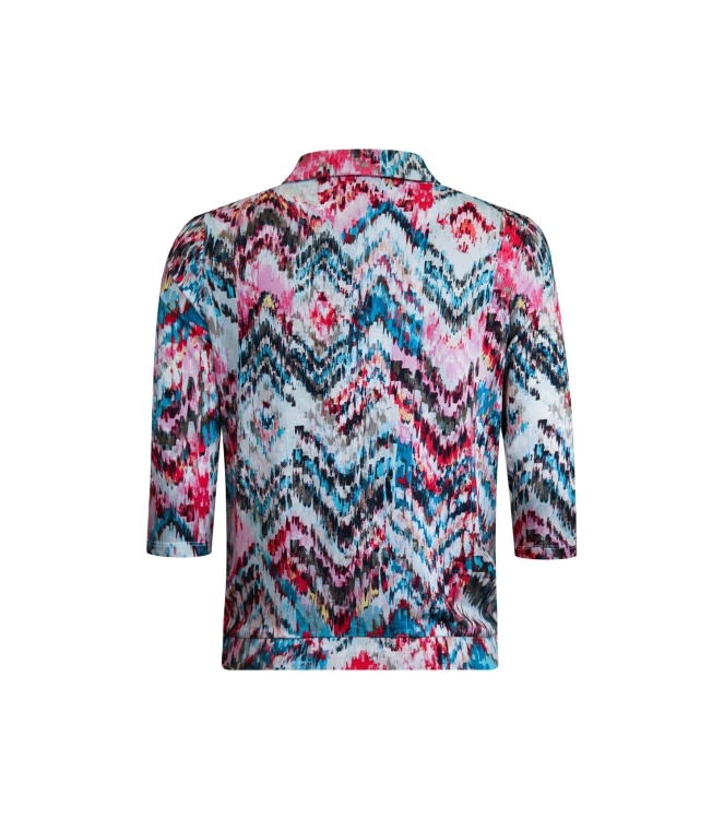 Sarto Fashion Blouson polo 3/4 sl m1284 coral-rosebloom+multicolzigza
