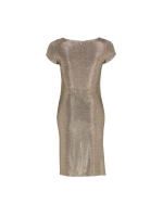 Swing Cocktailkleid aus foliertem Jersey 810 Gold