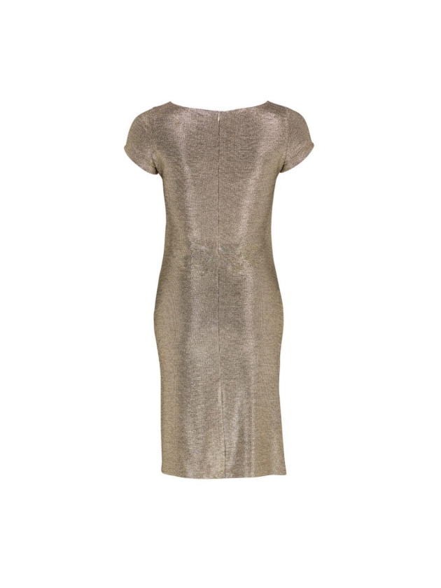 Swing Cocktailkleid aus foliertem Jersey 810 Gold