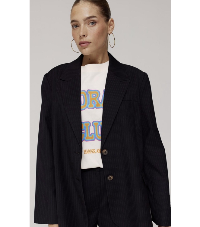Harper and Yve ANNA-BL 1264 stripe black vintage blue