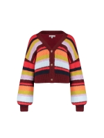 Harper and Yve NOOR-CA 1255 stripe multi racing red