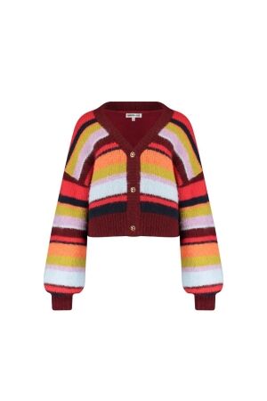 Harper and Yve NOOR-CA 1255 stripe multi racing red