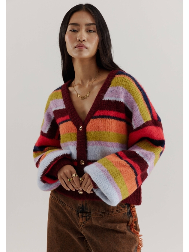 Harper and Yve NOOR-CA 1255 stripe multi racing red