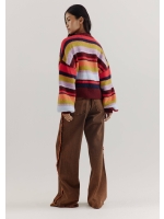 Harper and Yve NOOR-CA 1255 stripe multi racing red
