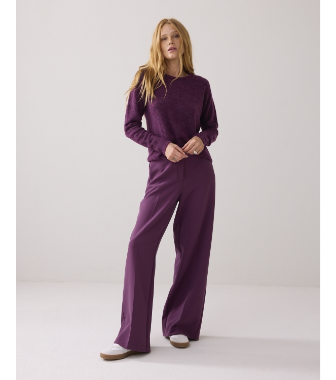 Summum Woman Trousers Foam uni 324 Wineberry