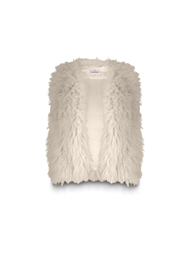 Summum Woman Gilet Faux fur 122 Ivory