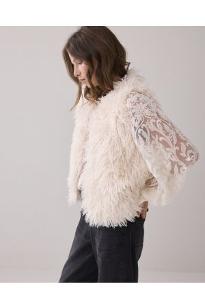 Summum Woman Gilet Faux fur 122 Ivory