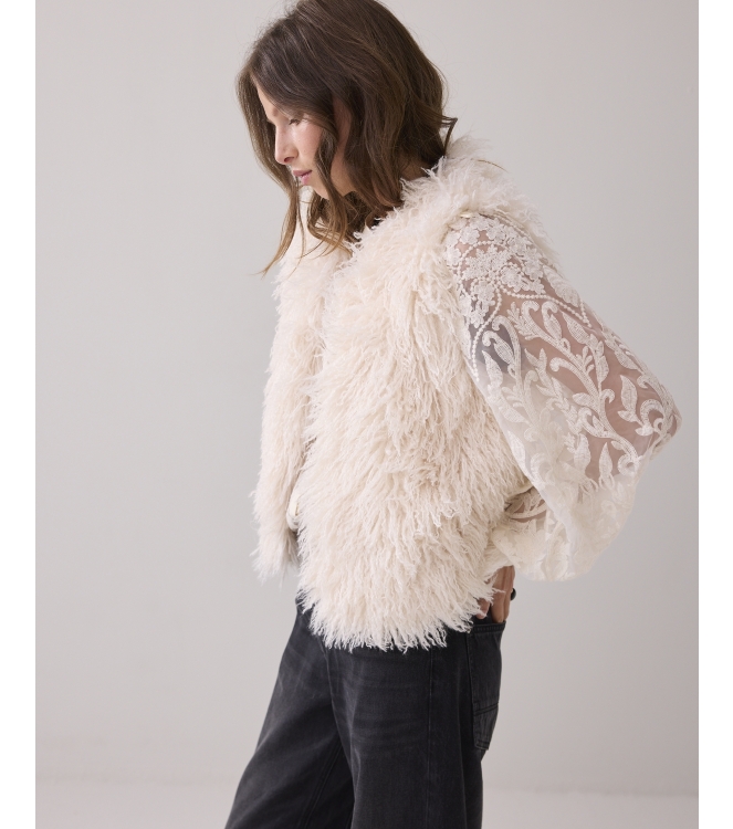 Summum Woman Gilet Faux fur 122 Ivory