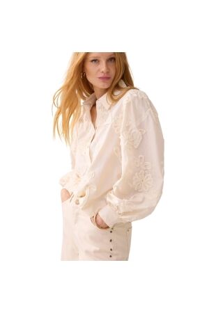 Summum Woman Blouse Tape pattern voile 122 Ivory
