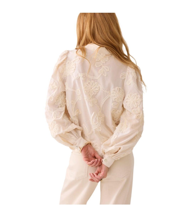 Summum Woman Blouse Tape pattern voile 122 Ivory