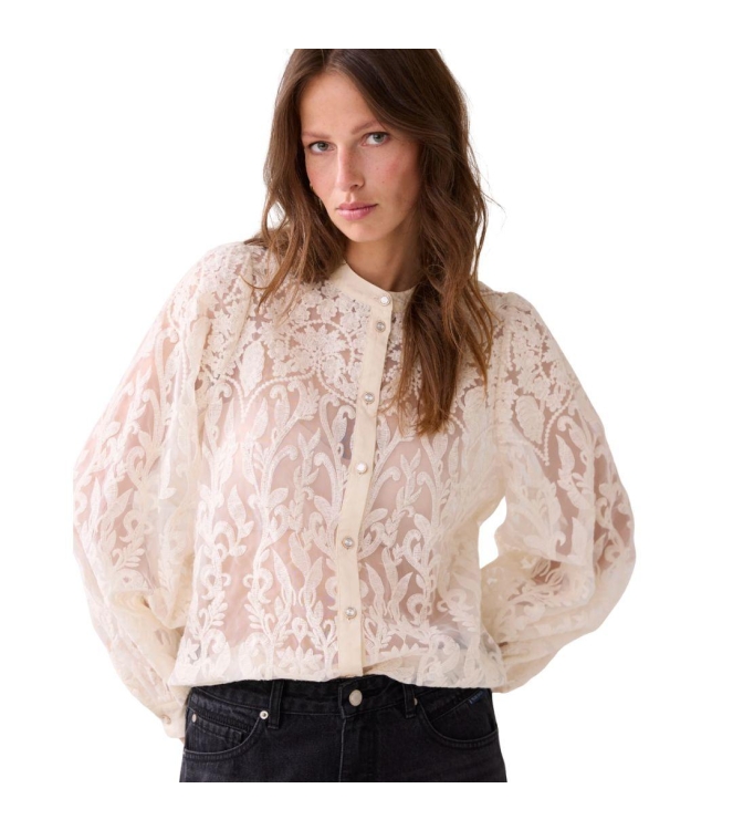 Summum Woman Blouse Flowerlace 122 Ivory