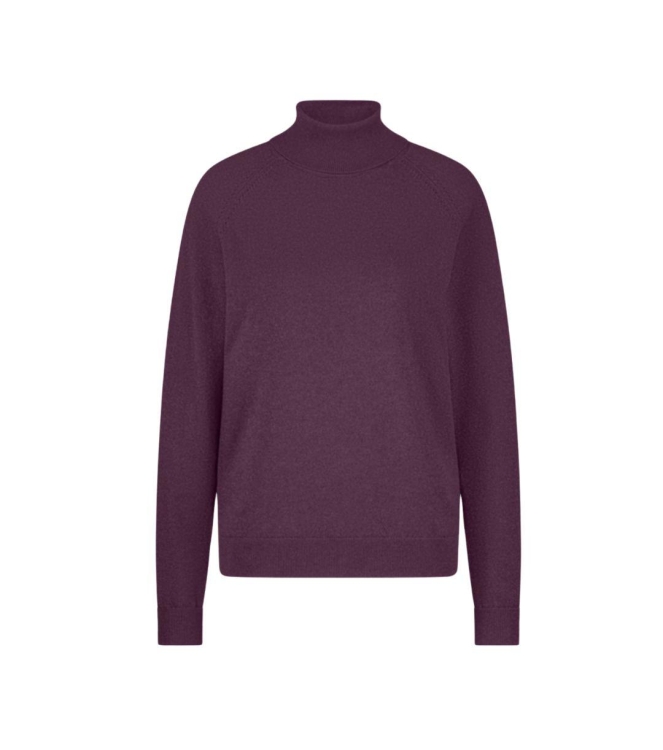 Summum Woman Turtle neck sweater soft viscose polyamide lurex k 324 Wineberry