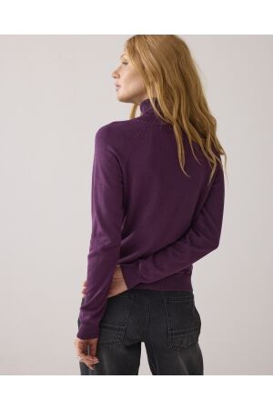 Summum Woman Turtle neck sweater soft viscose polyamide lurex k 324 Wineberry