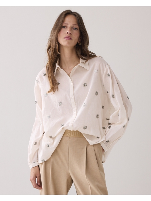 Summum Woman Blouse Scattered embro 122 Ivory