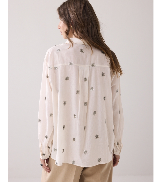 Summum Woman Blouse Scattered embro 122 Ivory