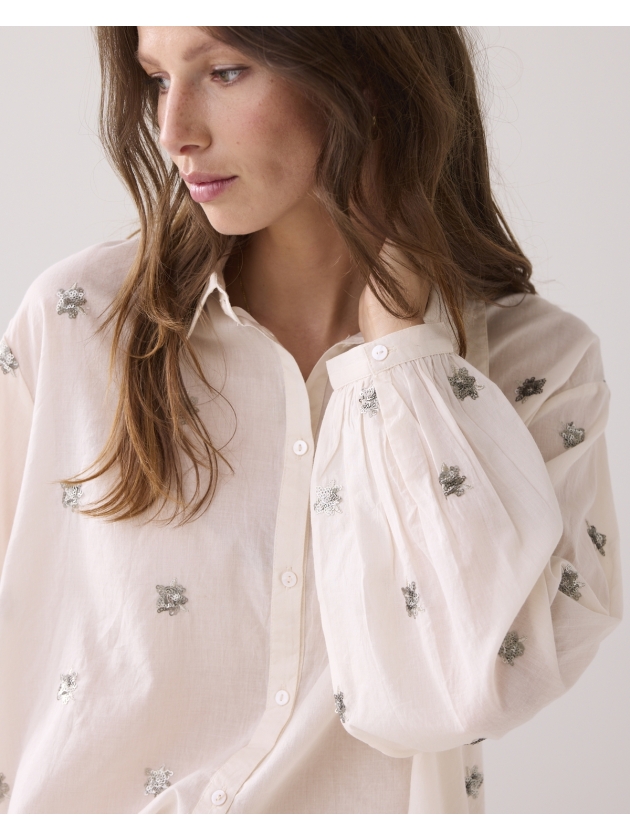 Summum Woman Blouse Scattered embro 122 Ivory