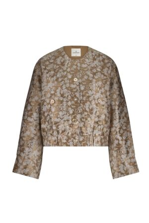 Summum Woman Jacket bomber Leaves jaquard 722 Alpaca