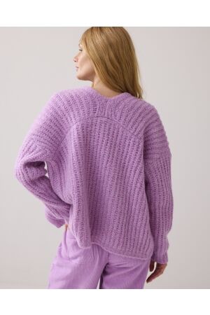 Summum Woman Cardigan cushy wool blend knit 315 Sheer Violet