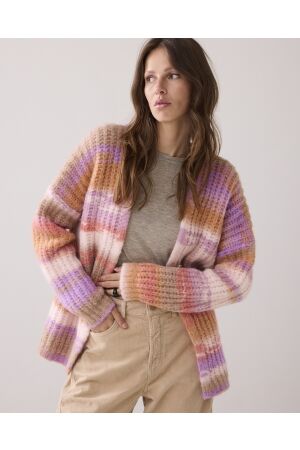 Summum Woman Cardigan cushy wool blend knit 120 Multicolour