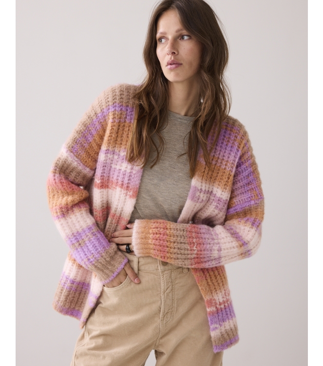 Summum Woman Cardigan cushy wool blend knit 120 Multicolour